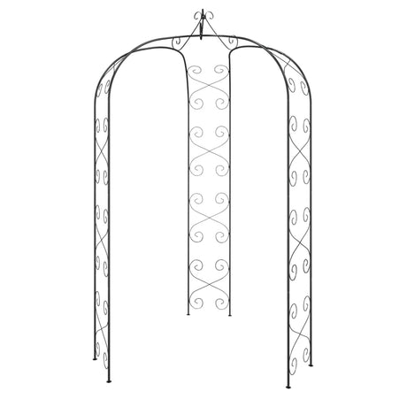 Vidaxx Garden Arch ø180x255 cm stål sort