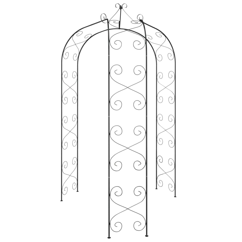 Vidaxx Garden Arch ø180x255 cm stål sort