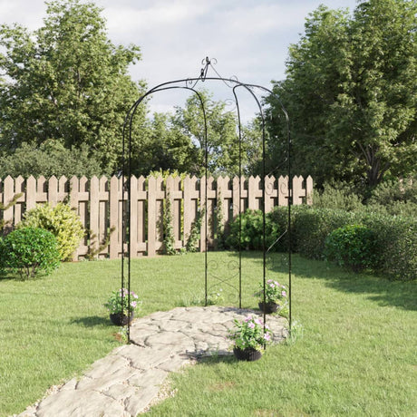 Vidaxx Garden Arch ø180x255 cm stål sort