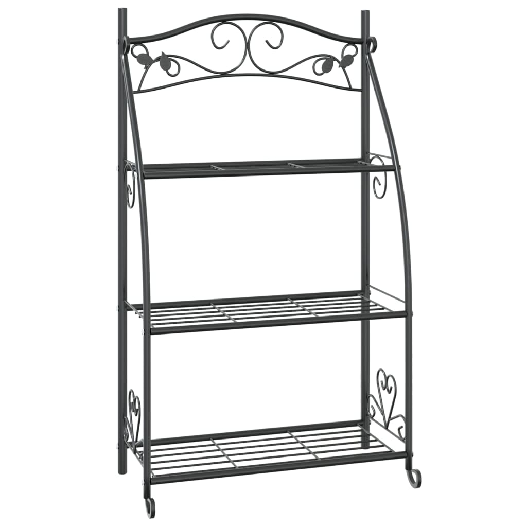 Vidaxx Flower Rack 56x30x96 cm stål sort