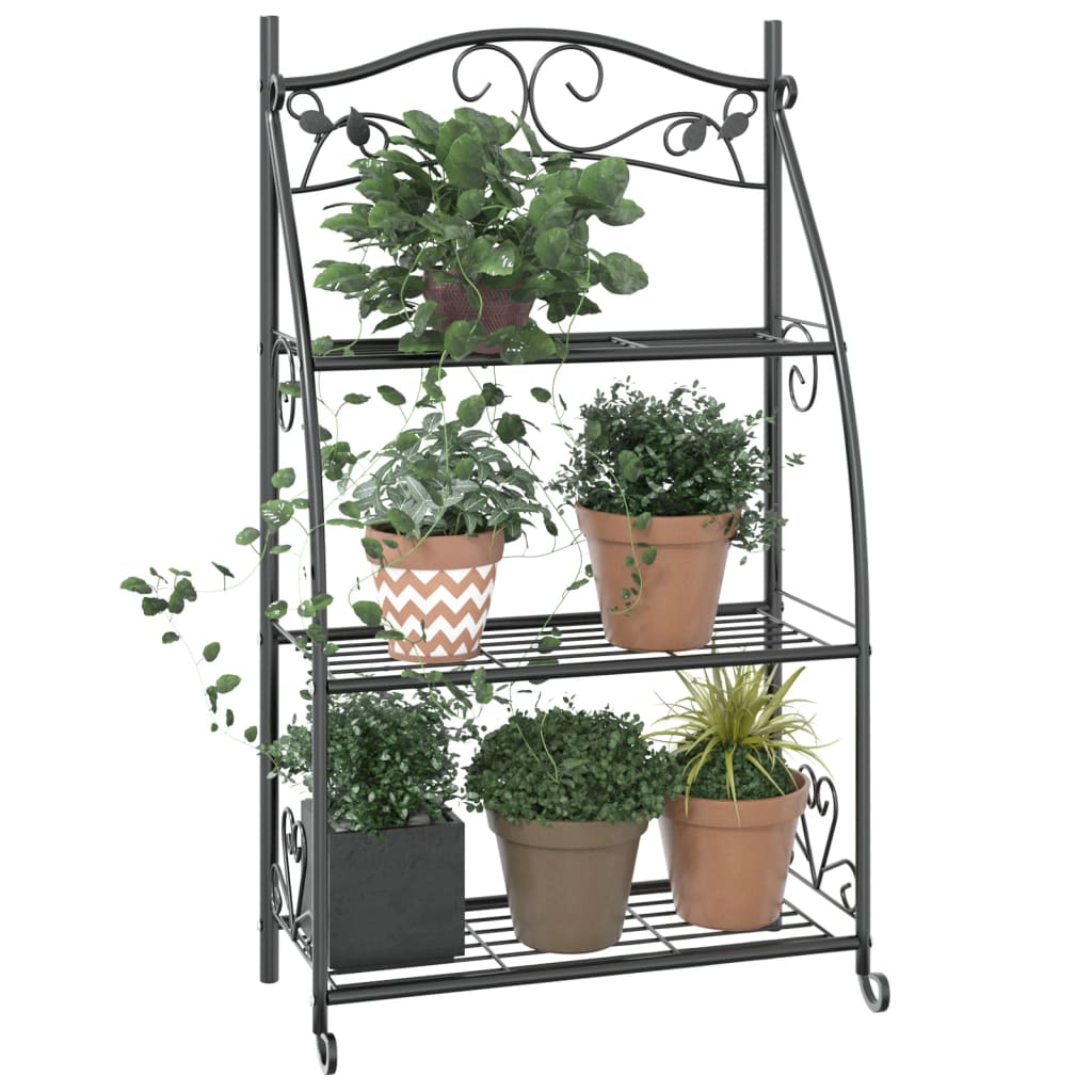 Vidaxx Flower Rack 56x30x96 cm stål sort