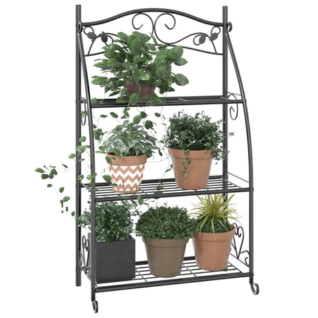 Vidaxx Flower Rack 56x30x96 cm stål sort
