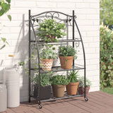 Vidaxx Flower Rack 56x30x96 cm stål sort