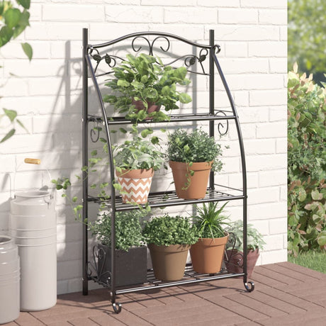 Vidaxx Flower Rack 56x30x96 cm stål sort