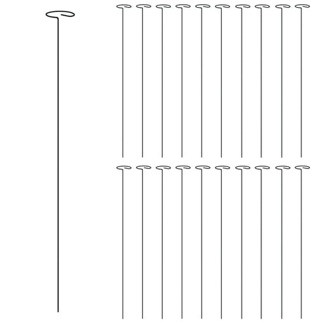 Vidaxxl plantepæle 20 stk 61 cm stål mørkegrøn