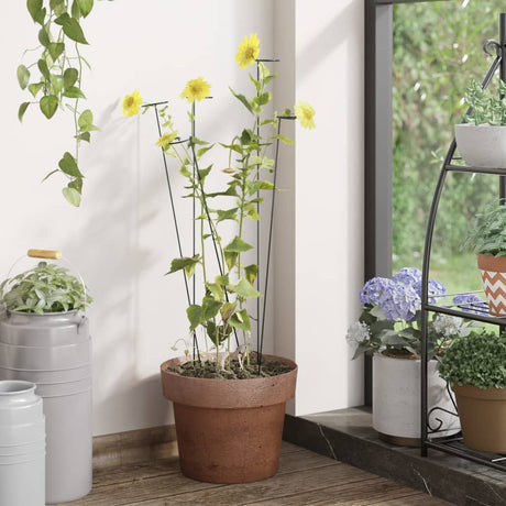 Vidaxxl plantepæle 20 stk 61 cm stål mørkegrøn