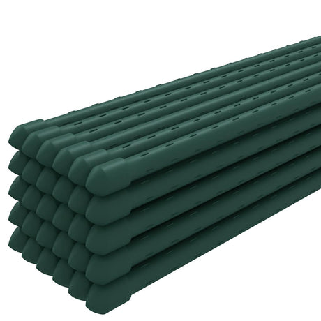 Vidaxxl Plant Stakes 30 stk 150 cm stålgrøn