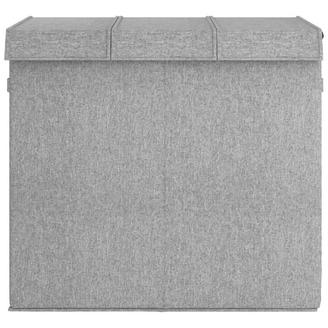 Vidaxl vaskeri kurv sammenfoldelig 64,5x34,5x59 cm Art Linen Gray