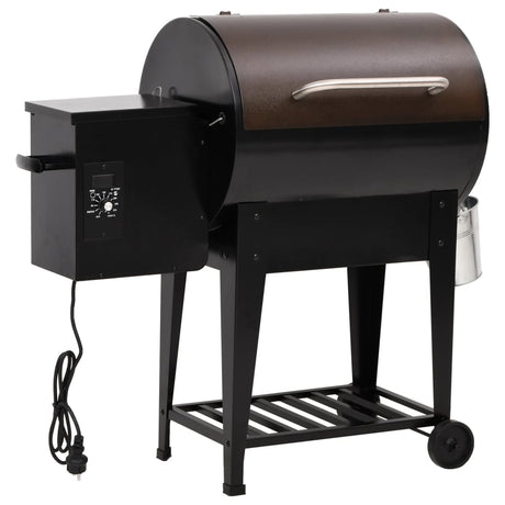 Vidaxl Pellet Barbecue med bundplade 94 cm Iron Black