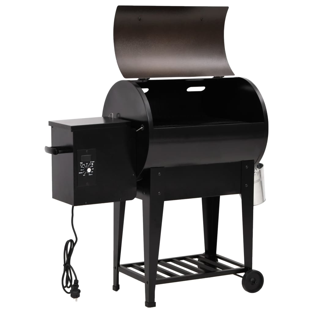 Vidaxl Pellet Barbecue med bundplade 94 cm Iron Black