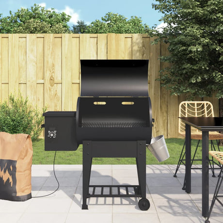 Vidaxl Pellet Barbecue med bundplade 94 cm Iron Black