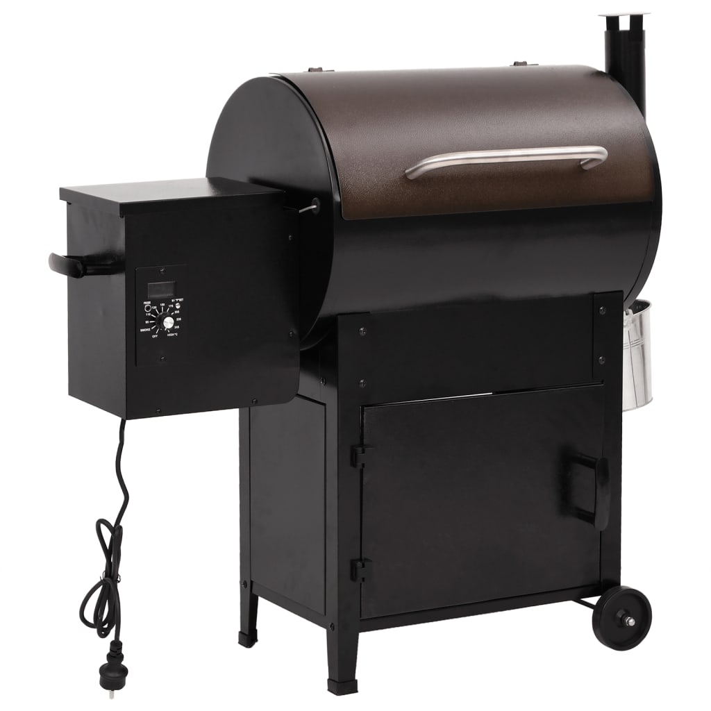 Vidaxl Pellet Barbecue med skorsten 104 cm Iron Black