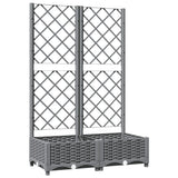 Vidaxx planter med Trellis 80x40x121,5 cm polypropylen lysegrå