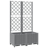 Vidaxx planter med Trellis 80x40x136 cm polypropylen lysegrå