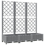 Vidaxx planter med Trellis 120x40x121,5 cm polypropylen lysegrå