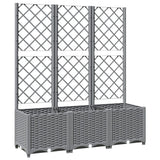 Vidaxx planter med Trellis 120x40x136 cm polypropylen lysegrå