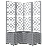 Vidaxx planter med Trellis 80x80x136 cm polypropylen lysegrå