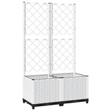 Vidaxx planter med Trellis 80x40x136 cm polypropylen hvid