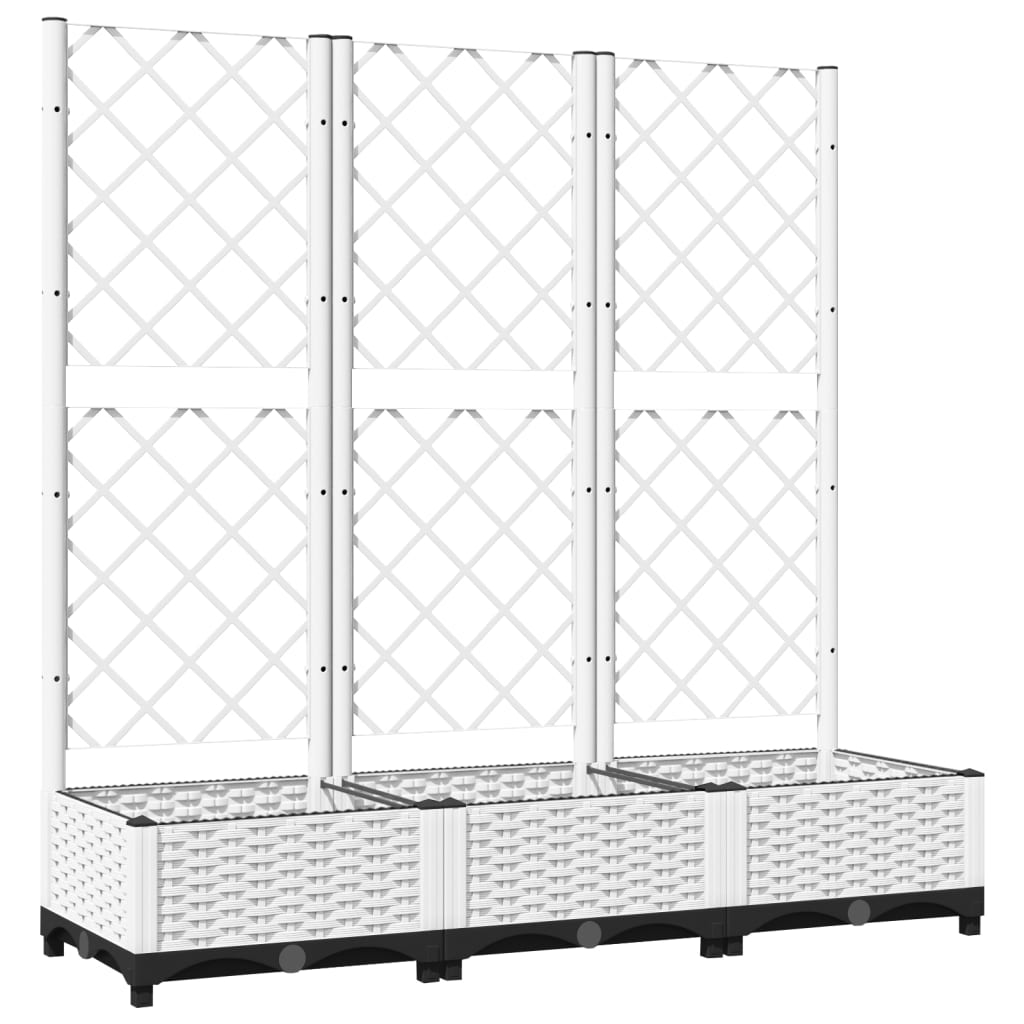 Vidaxxl plantekasse med espalier hvid 120x40x121,5 cm s