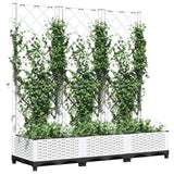 Vidaxxl plantekasse med espalier hvid 120x40x121,5 cm s