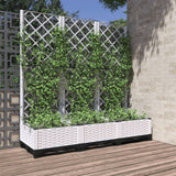 Vidaxxl plantekasse med espalier hvid 120x40x121,5 cm s