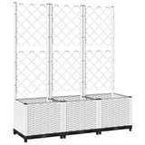 Vidaxx planter med Trellis 120x40x136 cm polypropylen hvid