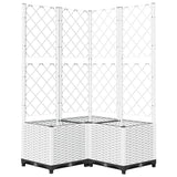 Vidaxx planter med Trellis 80x80x136 cm polypropylen hvid