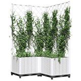 Vidaxx planter med Trellis 80x80x136 cm polypropylen hvid