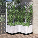 Vidaxx planter med Trellis 80x80x136 cm polypropylen hvid
