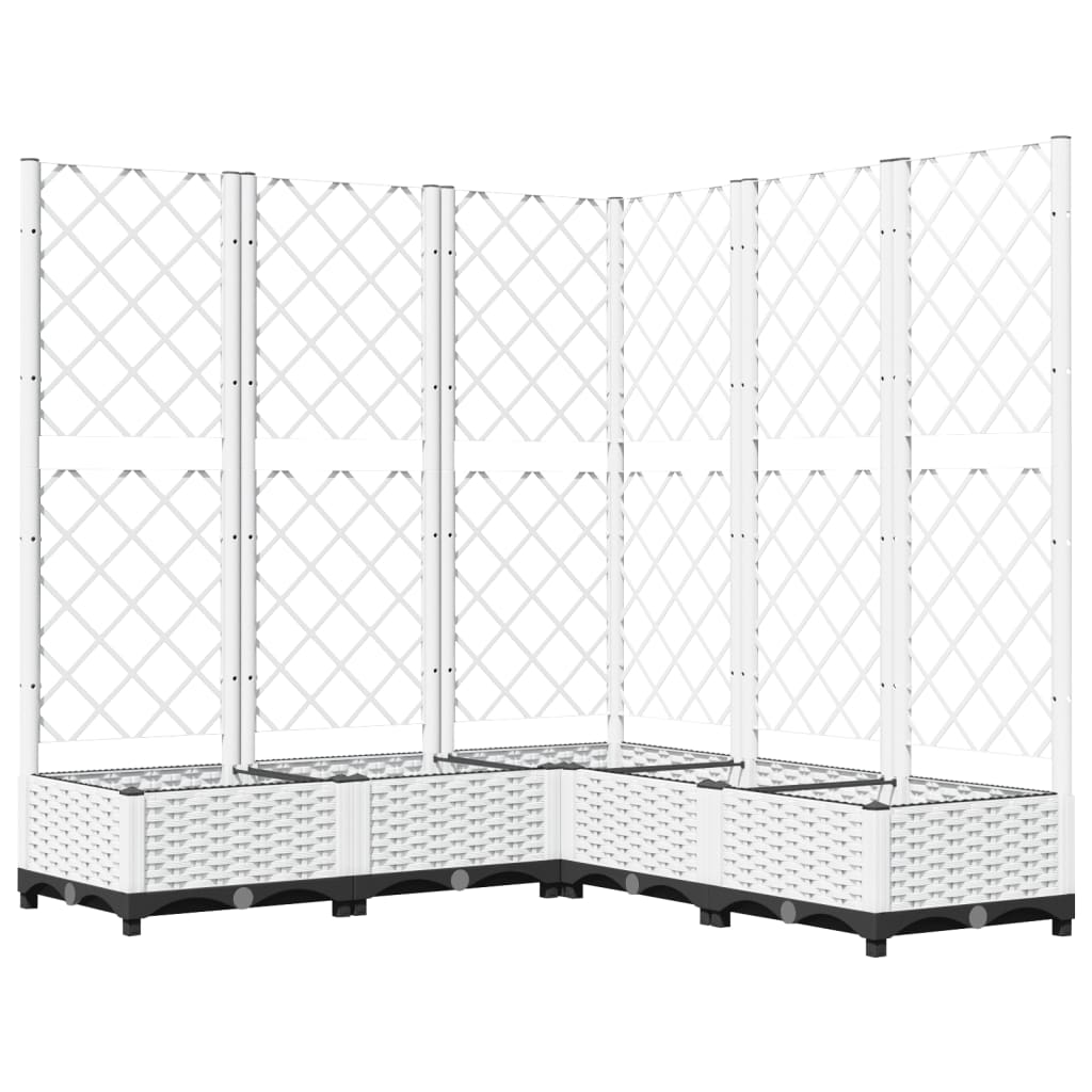Vidaxx planter med Trellis 120x120x121,5 cm polypropylen hvid