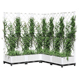 Vidaxx planter med Trellis 120x120x121,5 cm polypropylen hvid