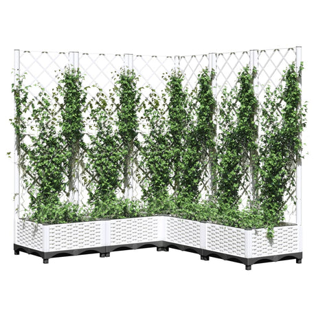 Vidaxx planter med Trellis 120x120x121,5 cm polypropylen hvid