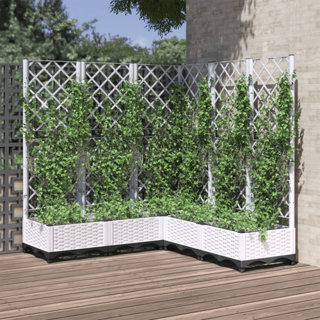 Vidaxx planter med Trellis 120x120x121,5 cm polypropylen hvid