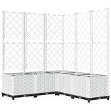 Vidaxx planter med Trellis 120x120x136 cm polypropylen hvid