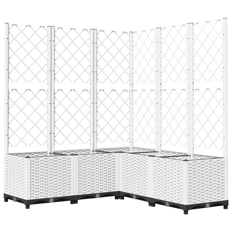 Vidaxx planter med Trellis 120x120x136 cm polypropylen hvid