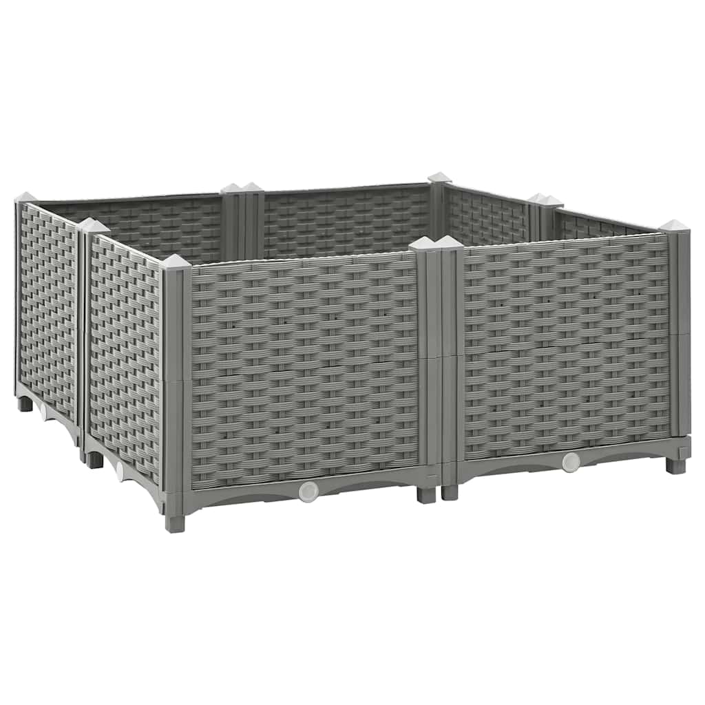 Vidaxl Planter hævede 80x80x38 cm polypropylen