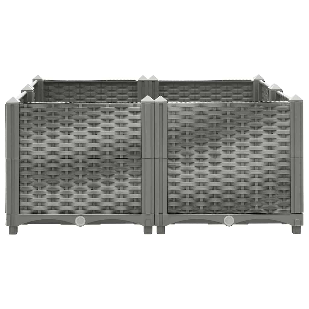 Vidaxl Planter hævede 80x80x38 cm polypropylen