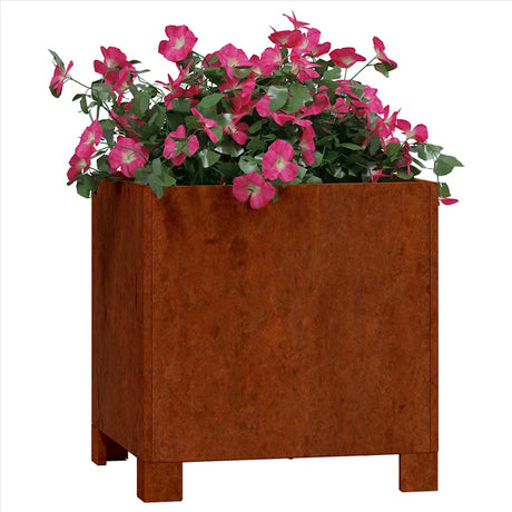 Vidaxx plantekasse med ben rustent 30x30x30 cm corten stål