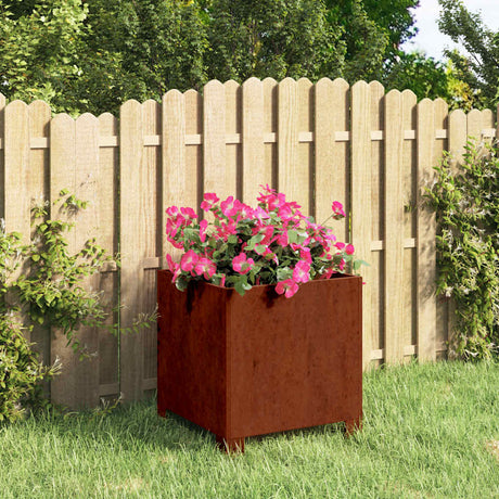 Vidaxx plantekasse med ben rustent 30x30x30 cm corten stål