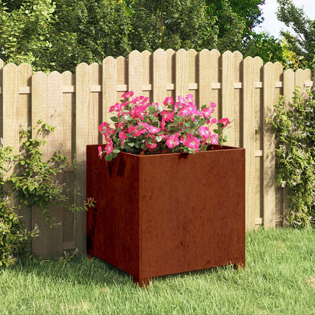 Vidaxx plantekasse med ben rustent 40x40x40 cm corten stål
