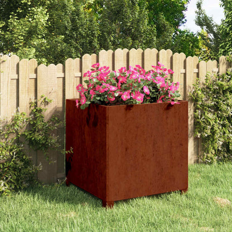 Vidaxx plantekasse med ben rustent 50x50x50 cm cortenstål