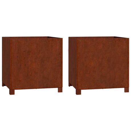 Vidaxx plantekasser med ben 2 stk rusten 50x50x50 cm corten stål