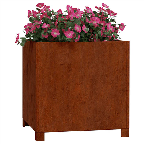 Vidaxx plantekasser med ben 2 stk rusten 50x50x50 cm corten stål