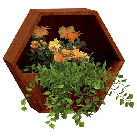 Vidaxx Planters Wall Montered 2 PCS 30x10x25 cm Corten Steel Rusty
