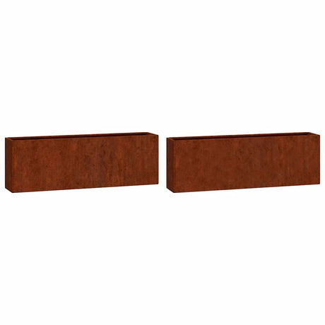 Vidaxx Planters Wall Montered 2 stk 53x10x17 cm Corten Steel Rusty