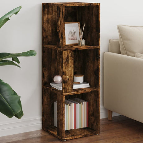 Vidaxl hoekkast 33x33x100 cm bewerkt hout gerookt eikenkleurig