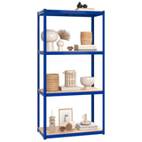 Vidaxl Storage Rack 4-lag 2 stål Stålbehandlet træblå