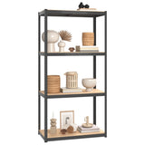 Vidaxl Storage Rack 4-lag 2 stål Stålbehandlet træ Anthracite farvet