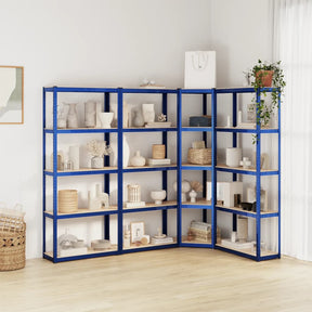 Vidaxl Storage Rack 5-lag 4 stål Stålbehandlet træblå