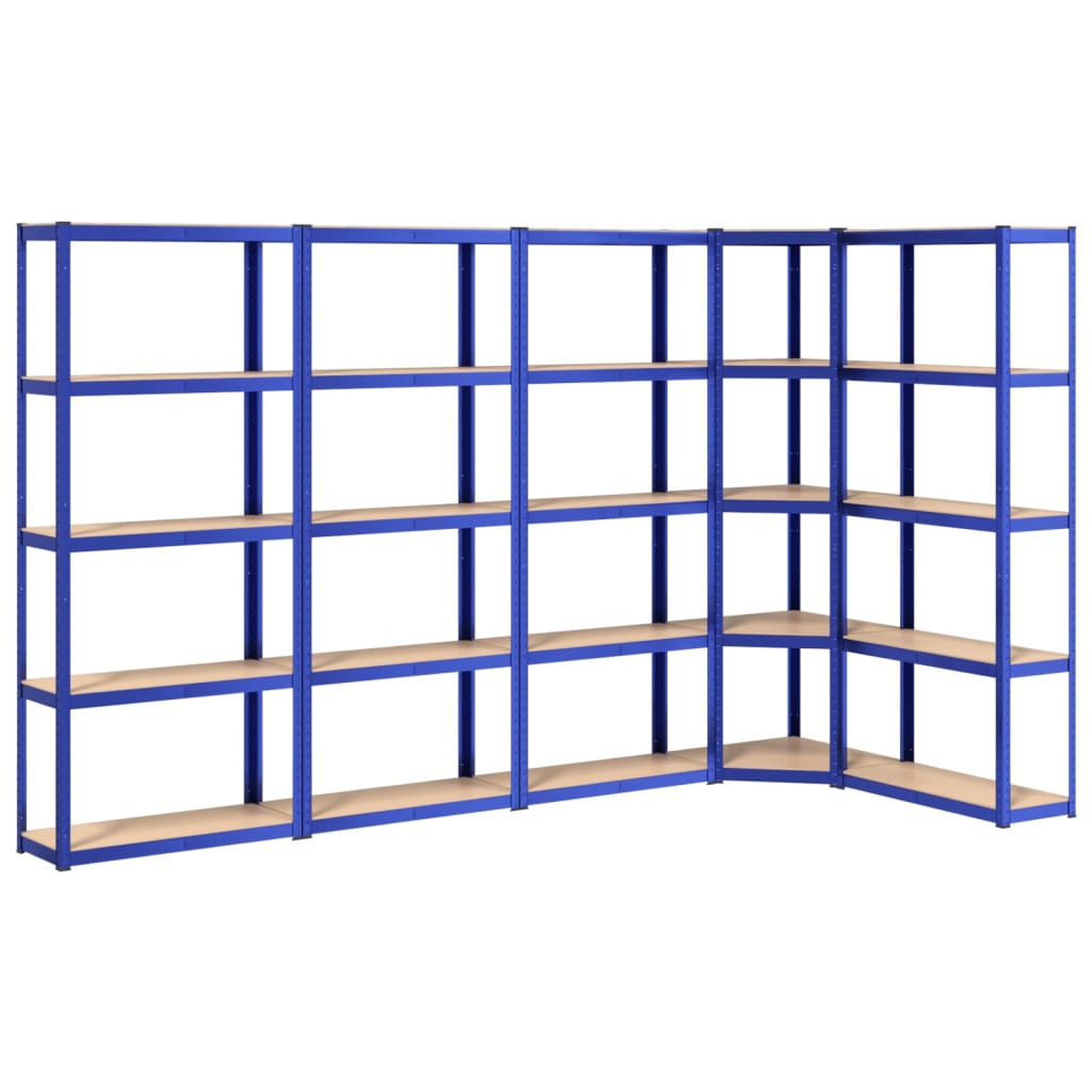 Vidaxl Storage Rack 5-lag 5 stål Stålbehandlet træblå